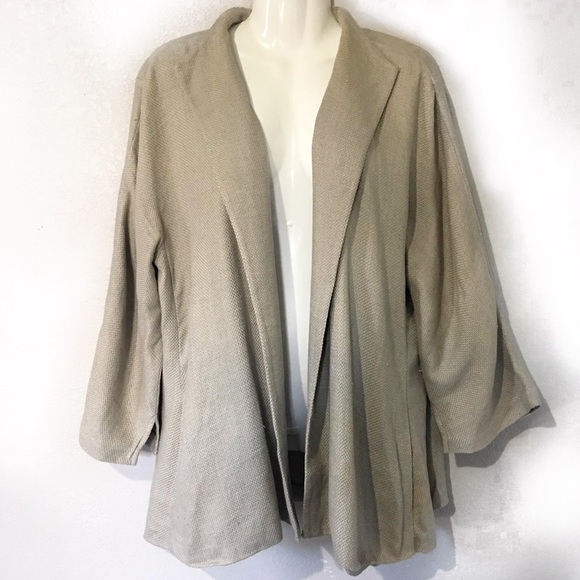 SOLD EILEEN FISHER | LINEN / COTTON BLAZER - Picture 1 of 7
